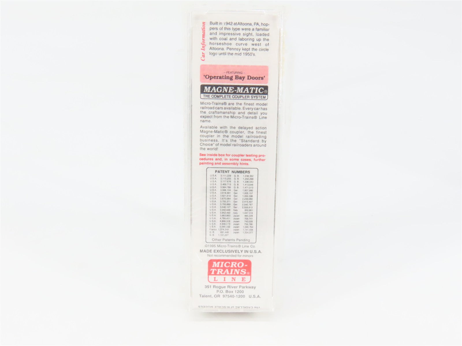 N Scale Micro-Trains MTL 56060 Pennsylvania 33' 2-Bay Hopper 220455 RTR