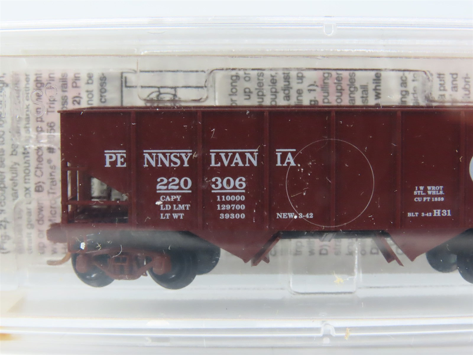 N Scale Micro-Trains MTL 56060 Pennsylvania 33' 2-Bay Hopper 220306 RTR