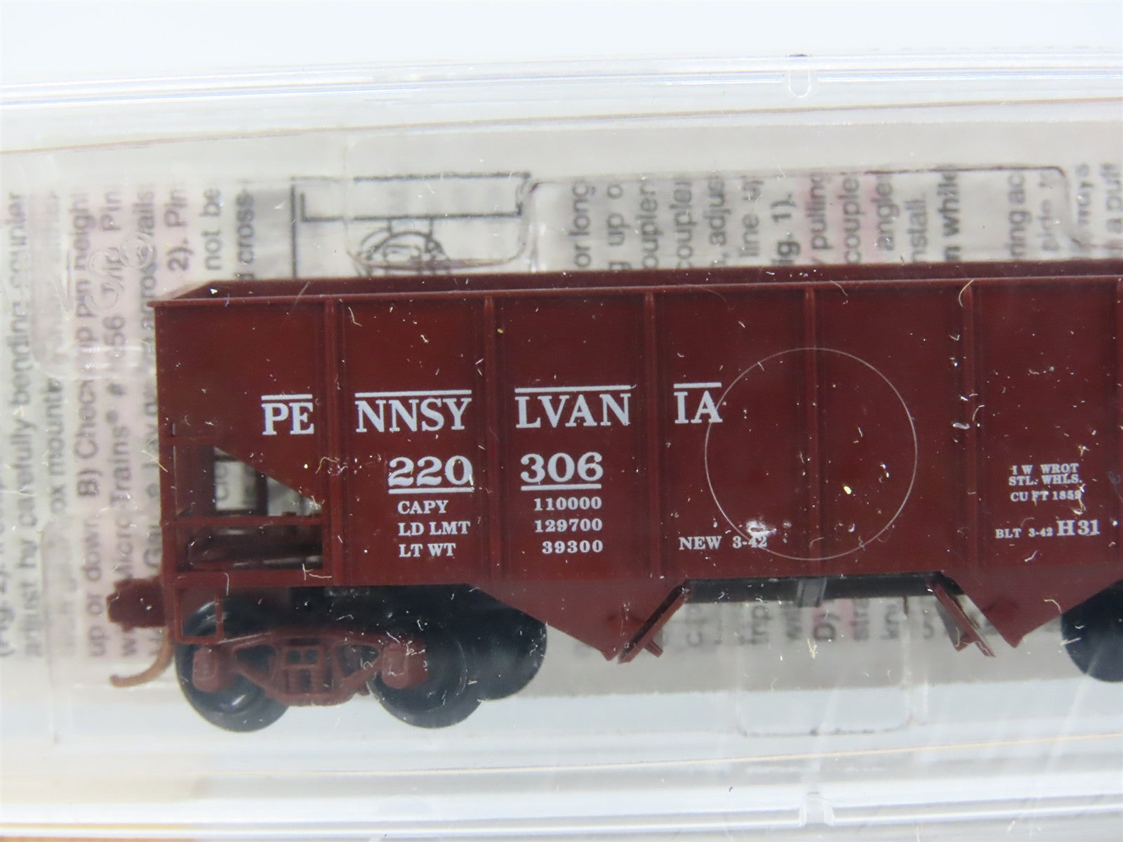 N Scale Micro-Trains MTL 56060 Pennsylvania 33' 2-Bay Hopper 220306 RTR