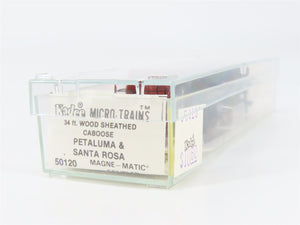 N Scale Micro-Trains MTL 50120 Petaluma & Santa Rosa 34' Caboose 3 RTR