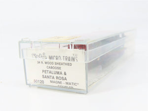 N Scale Micro-Trains MTL 50120 Petaluma & Santa Rosa 34' Caboose 3 RTR