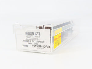 N Scale Micro-Trains MTL 50110 Denver & Rio Grande Western 34' Caboose 01158 RTR