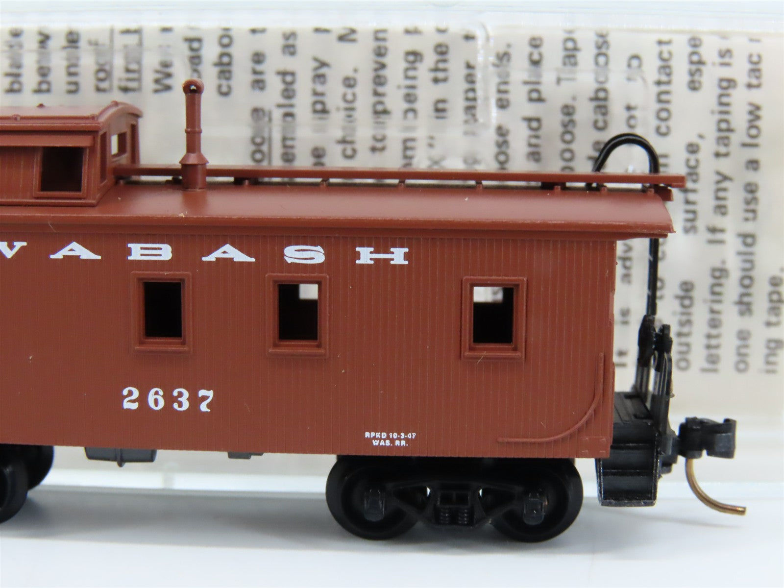 N Scale Micro-Trains MTL 50150 Wabash 34' Wood-Sheathed Caboose 2637 RTR