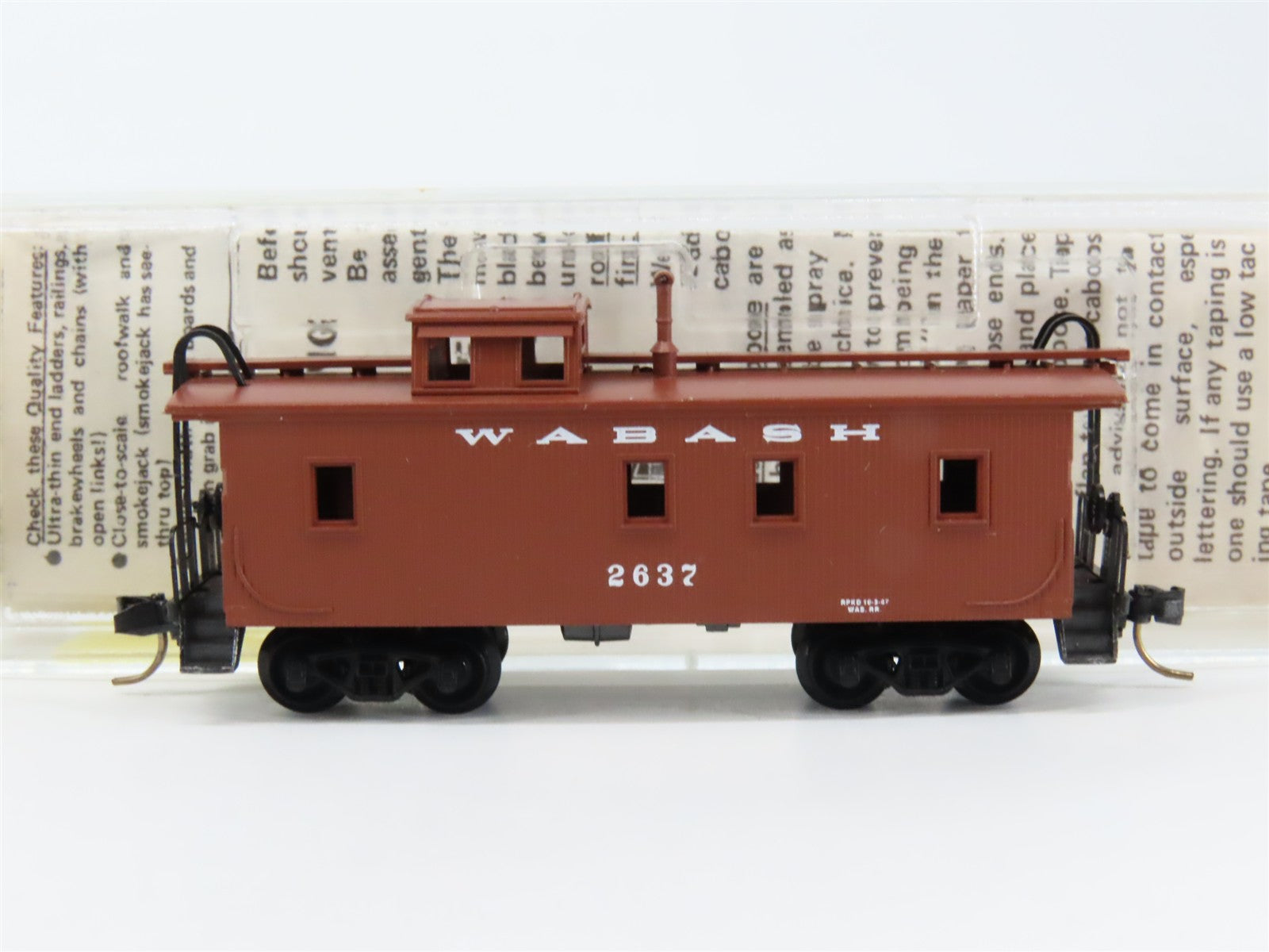 N Scale Micro-Trains MTL 50150 Wabash 34' Wood-Sheathed Caboose 2637 RTR