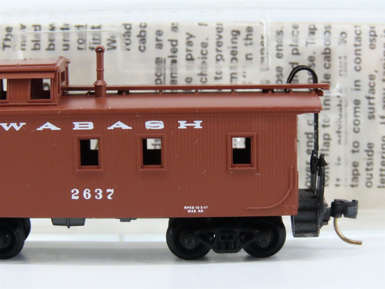 N Scale Micro-Trains MTL 50150 Wabash 34' Wood-Sheathed Caboose 2637 RTR