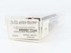 N Scale Micro-Trains MTL 51010 Canadian Pacific 34' Wood-Sheathed Caboose RTR
