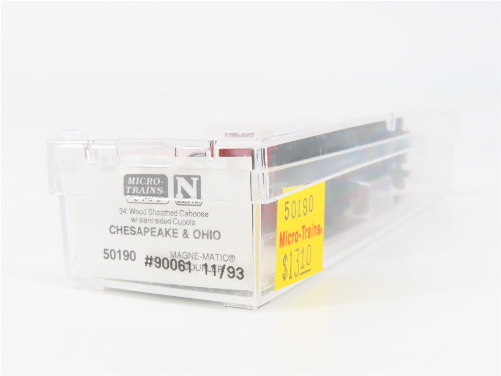 N Scale Micro-Trains MTL 50190 C&O Chesapeake & Ohio 34' Caboose 90061 RTR