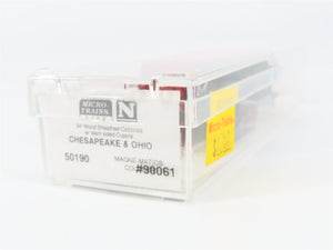 N Scale Micro-Trains MTL 50190 Chesapeake & Ohio 34' Wood Sheathed Caboose RTR