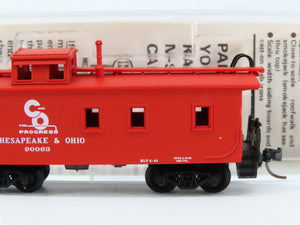 N Scale Micro-Trains MTL 50190 Chesapeake & Ohio 34' Wood-Sheathed Caboose RTR