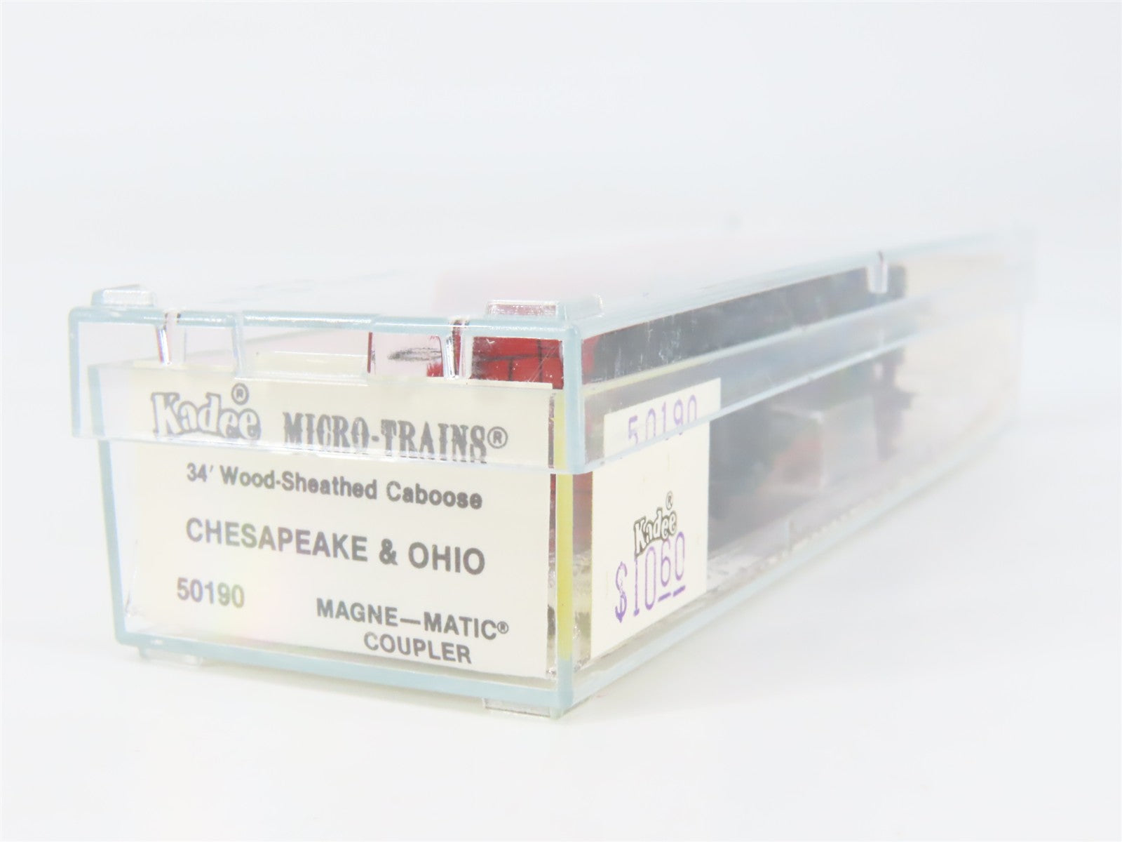 N Scale Micro-Trains MTL 50190 Chesapeake & Ohio 34' Wood-Sheathed Caboose RTR
