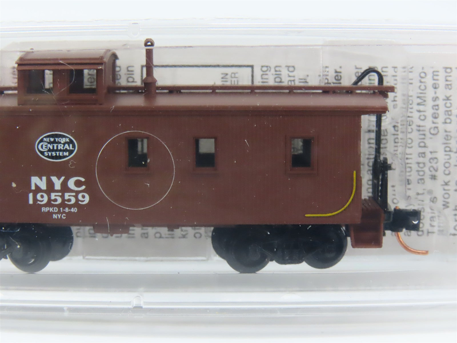 N Scale Micro-Trains MTL 51080 New York Central 34' Wood-Sheathed Caboose RTR