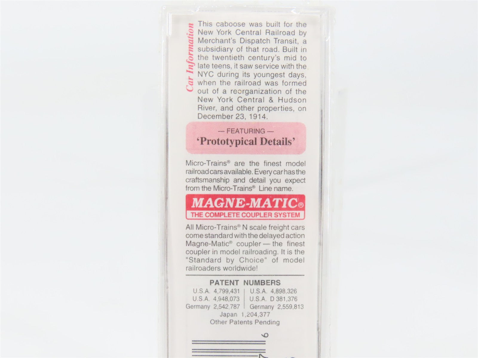 N Scale Micro-Trains MTL 51080 New York Central 34' Wood-Sheathed Caboose RTR