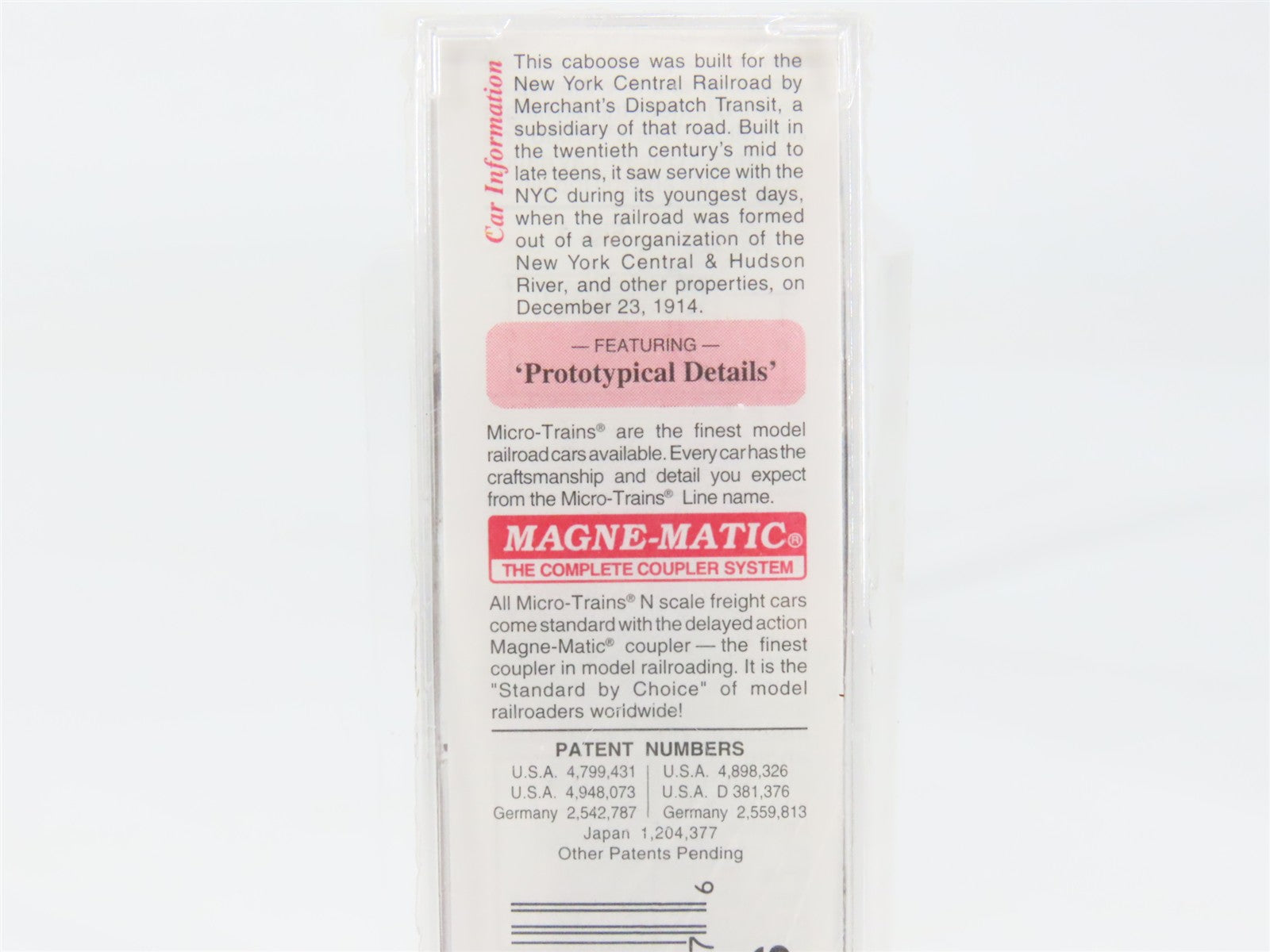 N Scale Micro-Trains MTL 51080 New York Central 34' Wood-Sheathed Caboose RTR
