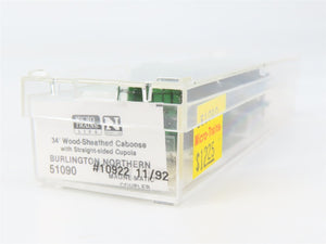 N Scale Micro-Trains MTL 51090 Burlington Northern 34' Wood-Sheathed Caboose RTR