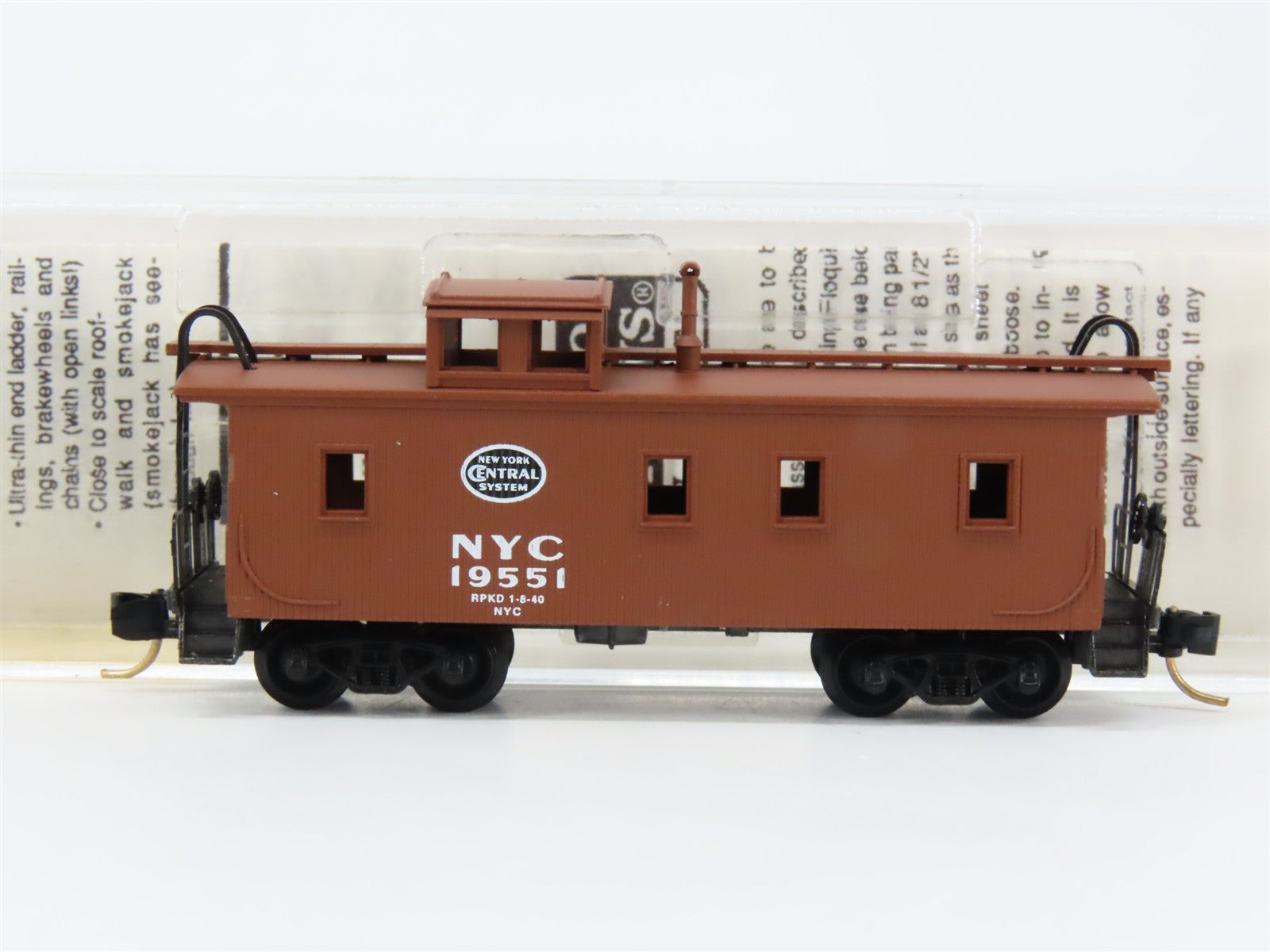 N Scale Micro-Trains MTL 51080 New York Central 34' Wood Sheathed Caboose RTR