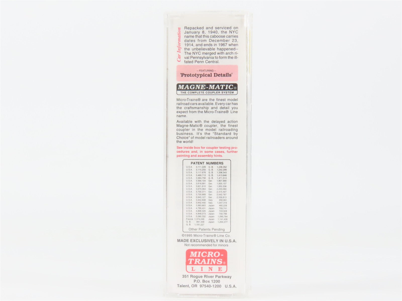 N Scale Micro-Trains MTL 51080 New York Central 34' Wood Sheathed Caboose RTR