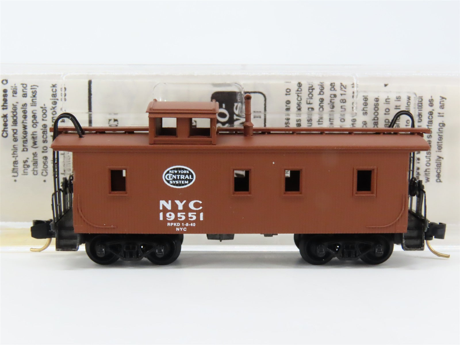 N Scale Micro-Trains MTL 51080 New York Central 34' Wood-Sheathed Caboose RTR