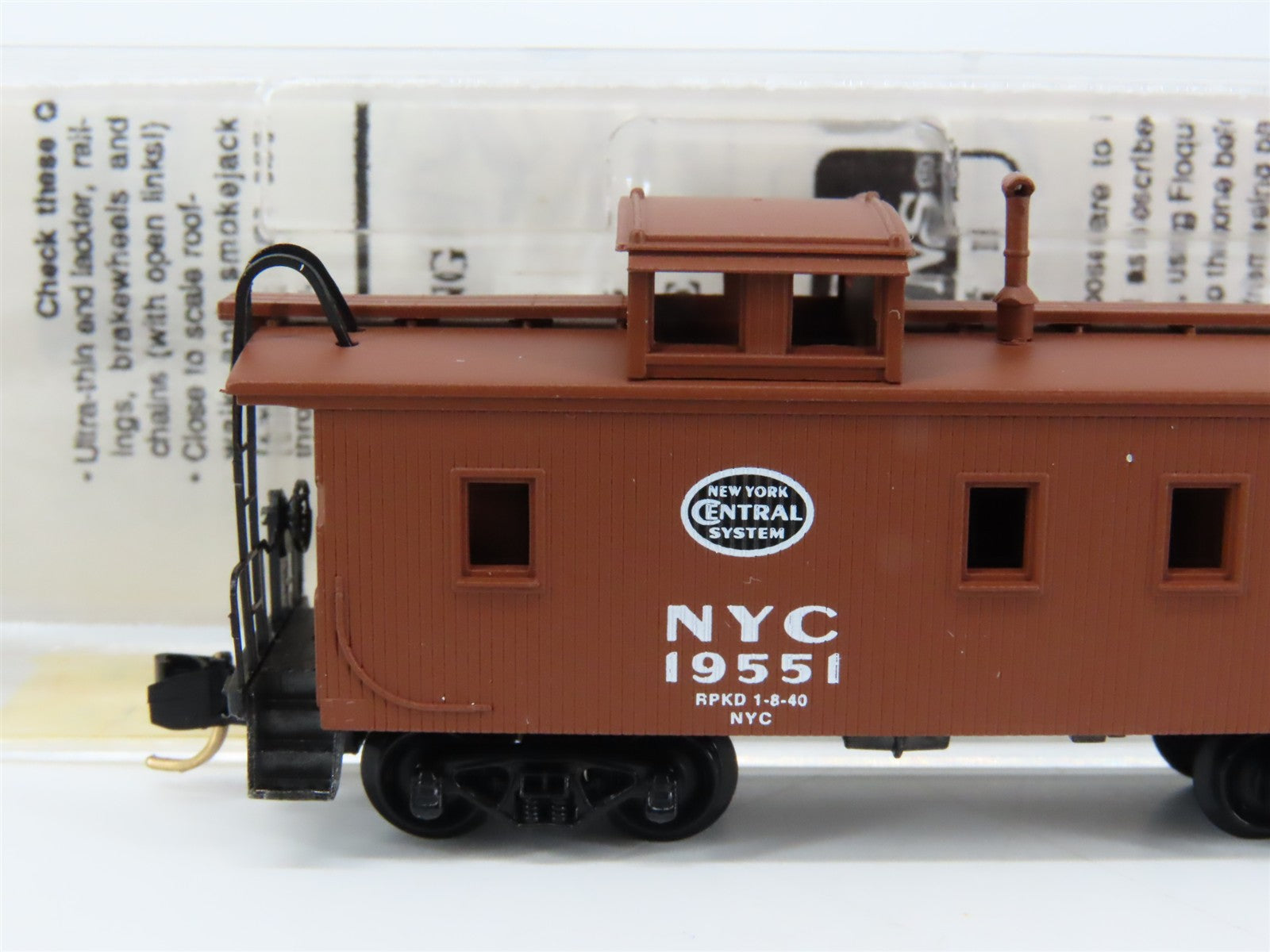 N Scale Micro-Trains MTL 51080 New York Central 34' Wood-Sheathed Caboose RTR