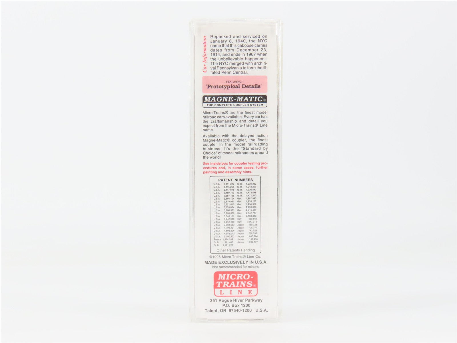 N Scale Micro-Trains MTL 51080 New York Central 34' Wood-Sheathed Caboose RTR