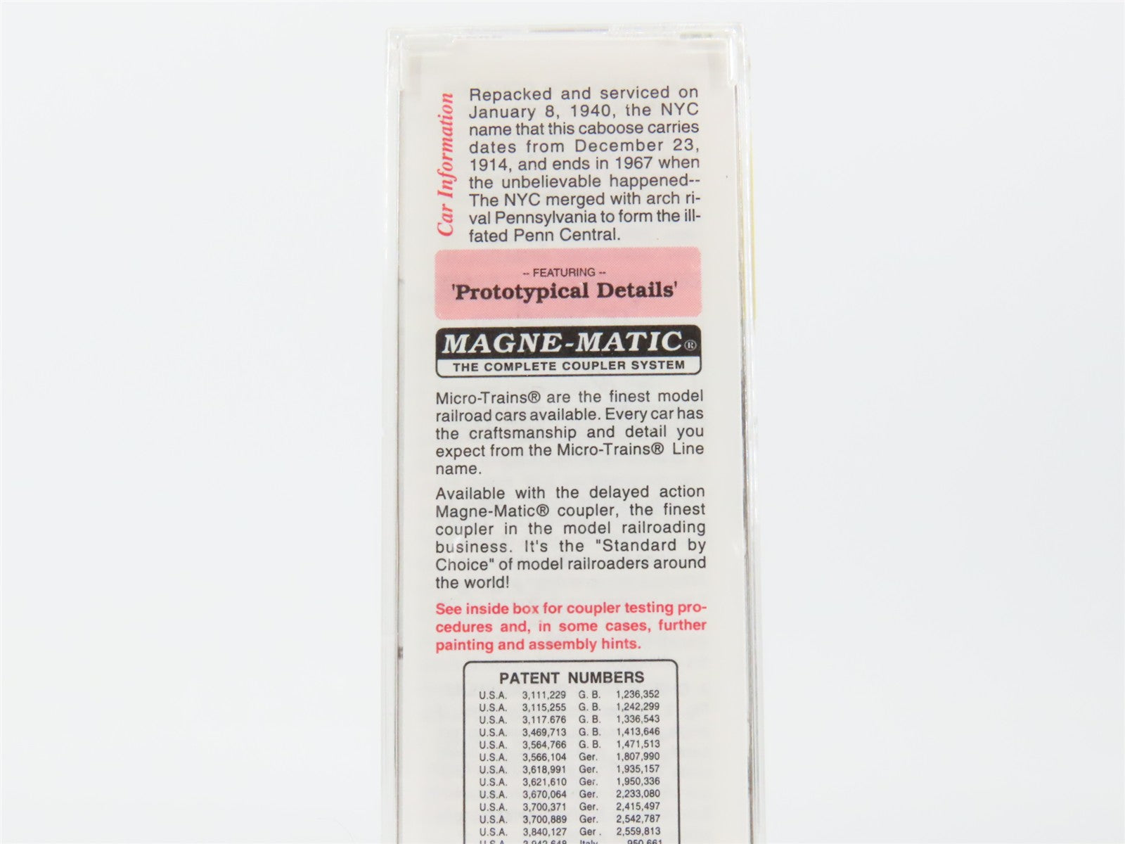 N Scale Micro-Trains MTL 51080 New York Central 34' Wood Sheathed Caboose RTR