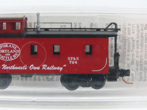 N Scale Micro-Trains MTL 51060 SP&S Spokane, Portland & Seattle Caboose 724 RTR