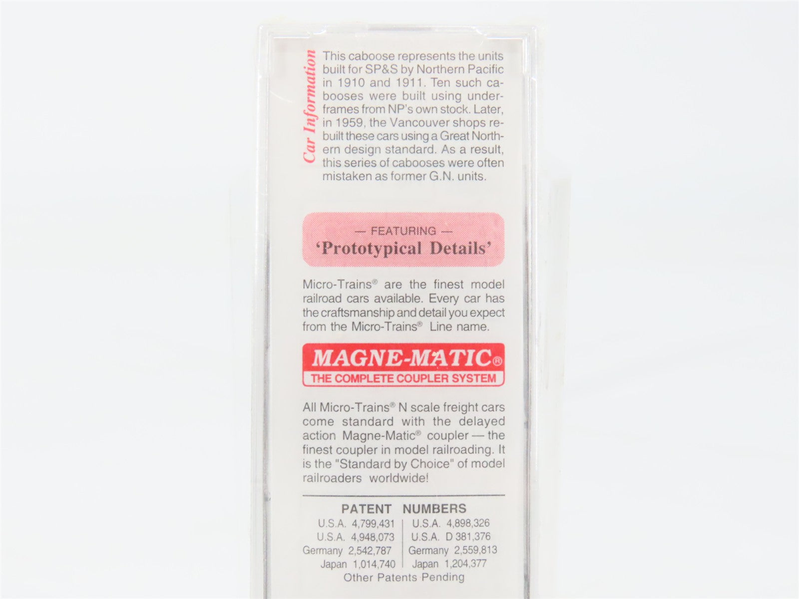 N Scale Micro-Trains MTL 51060 SP&S Spokane, Portland & Seattle Caboose 724 RTR