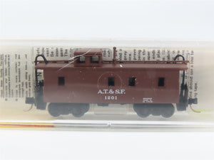 N Scale Micro-Trains MTL 51100 ATSF Santa Fe 34' Wood-Sheathed Caboose 1201 RTR