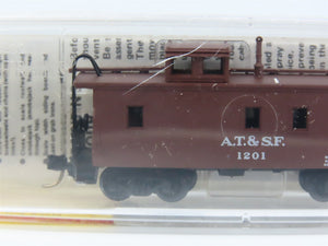 N Scale Micro-Trains MTL 51100 ATSF Santa Fe 34' Wood-Sheathed Caboose 1201 RTR