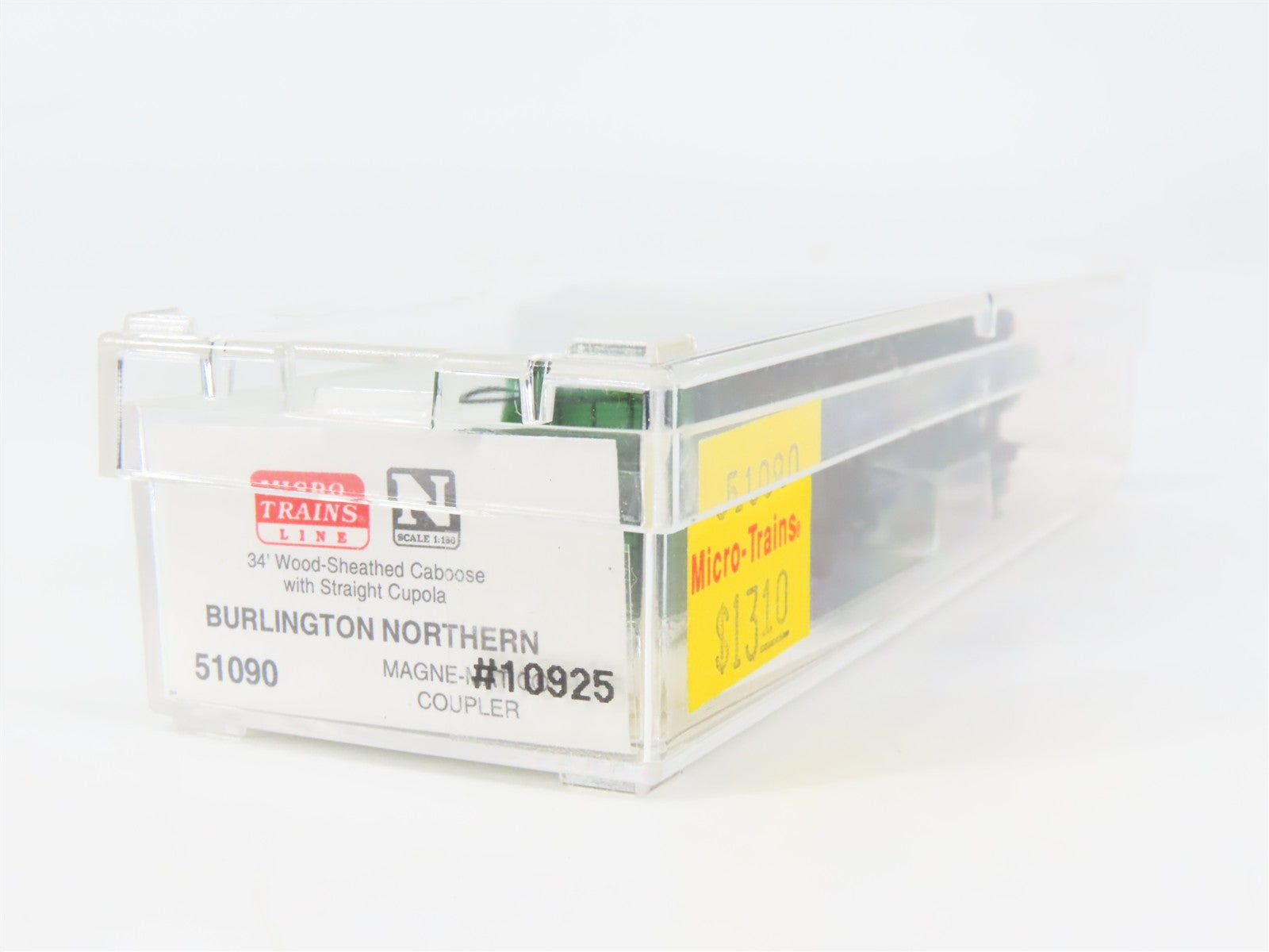 N Scale Micro-Trains MTL 51090 Burlington Northern 34' Wood-Sheathed Caboose RTR