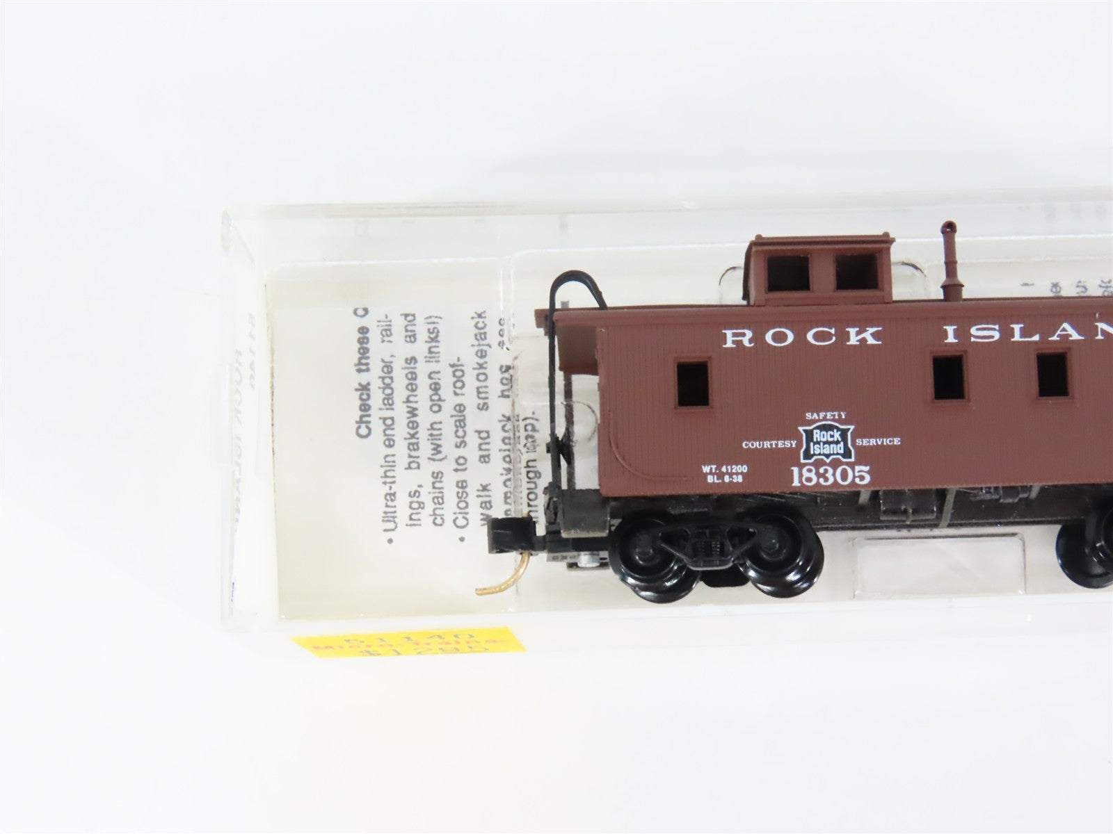 N Scale Micro-Trains MTL 51140 Rock Island 34' Wood-Sheathed Caboose 18305 RTR