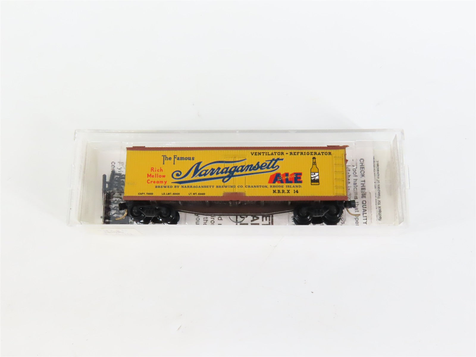 N Scale Micro-Trains MTL 49220 NBRX Narragansett 40' Wood-Sheathed Reefer 14 RTR