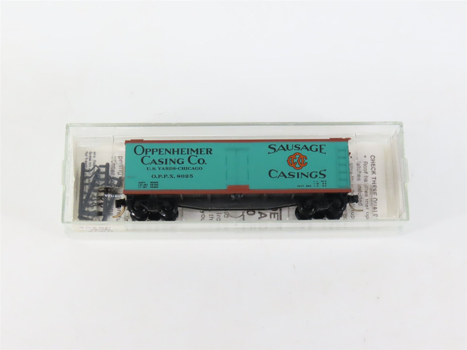 N Scale Micro-Trains MTL 49280 OPPX Oppenheimer Casing Co. 40' Reefer 8025 RTR