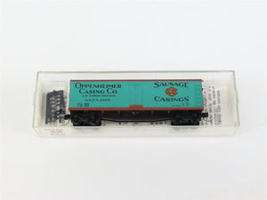 N Scale Micro-Trains MTL 49280 OPPX Oppenheimer Casing Co. 40' Reefer 8025 RTR
