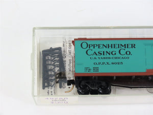 N Scale Micro-Trains MTL 49280 OPPX Oppenheimer Casing Co. 40' Reefer 8025 RTR