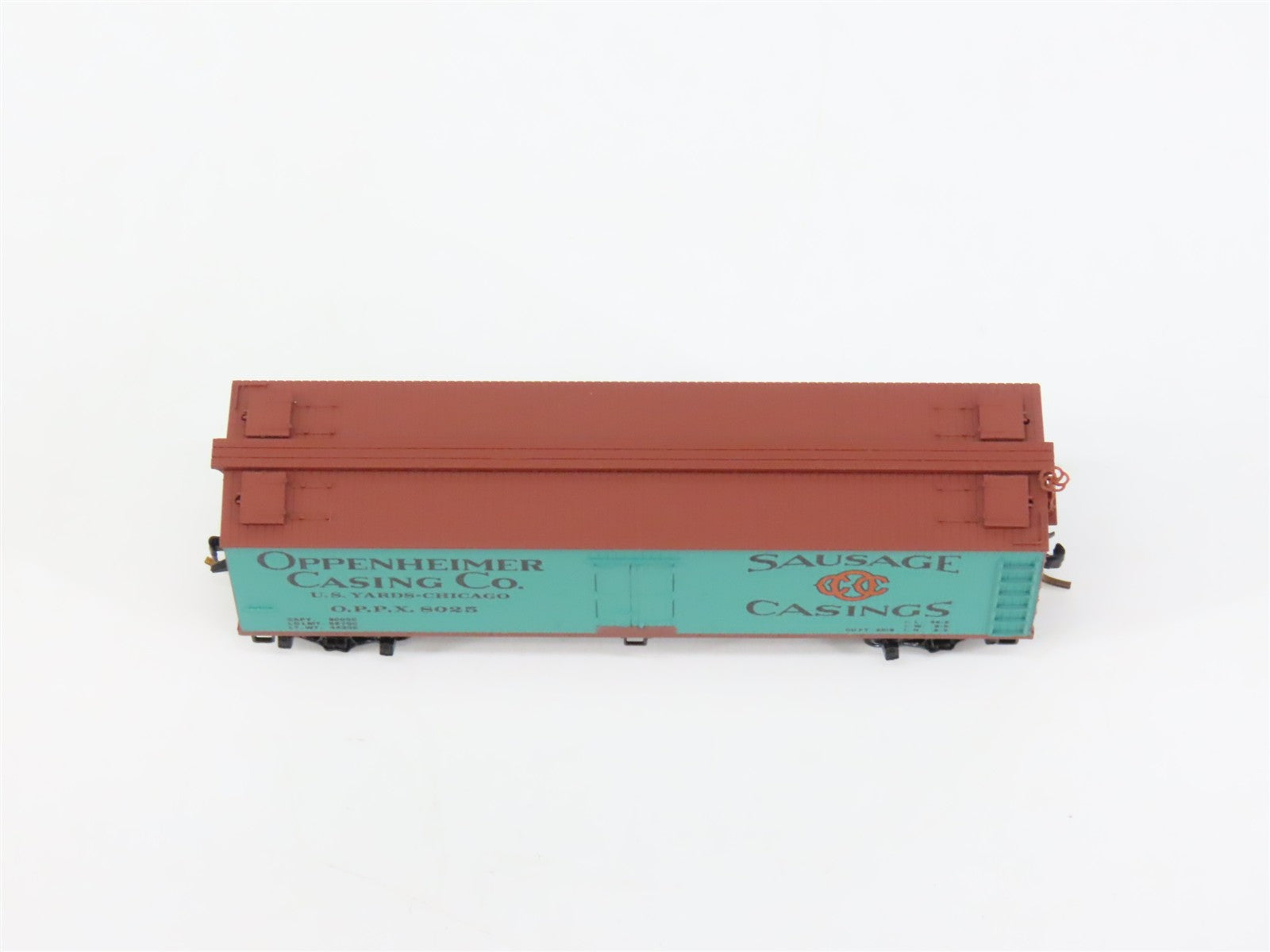 N Scale Micro-Trains MTL 49280 OPPX Oppenheimer Casing Co. 40' Reefer 8025 RTR