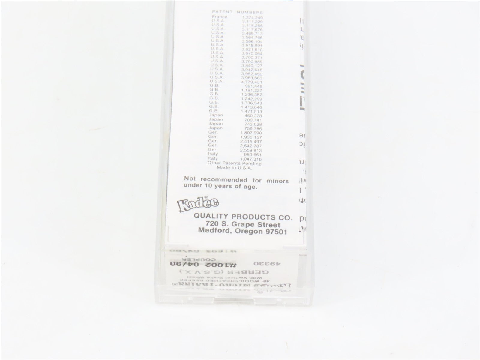 N Scale Micro-Trains MTL 49330 GSVX Gerber 40' Reefer 1002 RTR