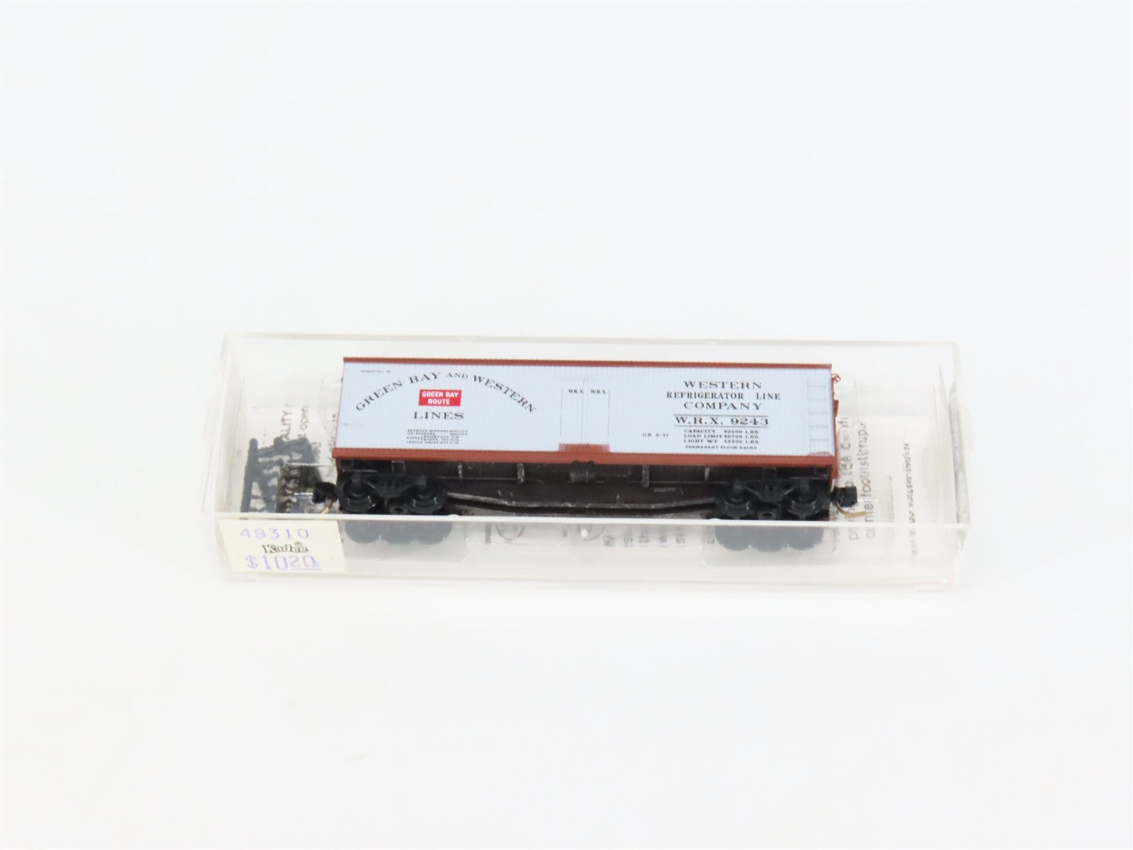 N Scale Micro-Trains MTL 49310 Green Bay & Western 40' Wood-Sheathed Reefer RTR