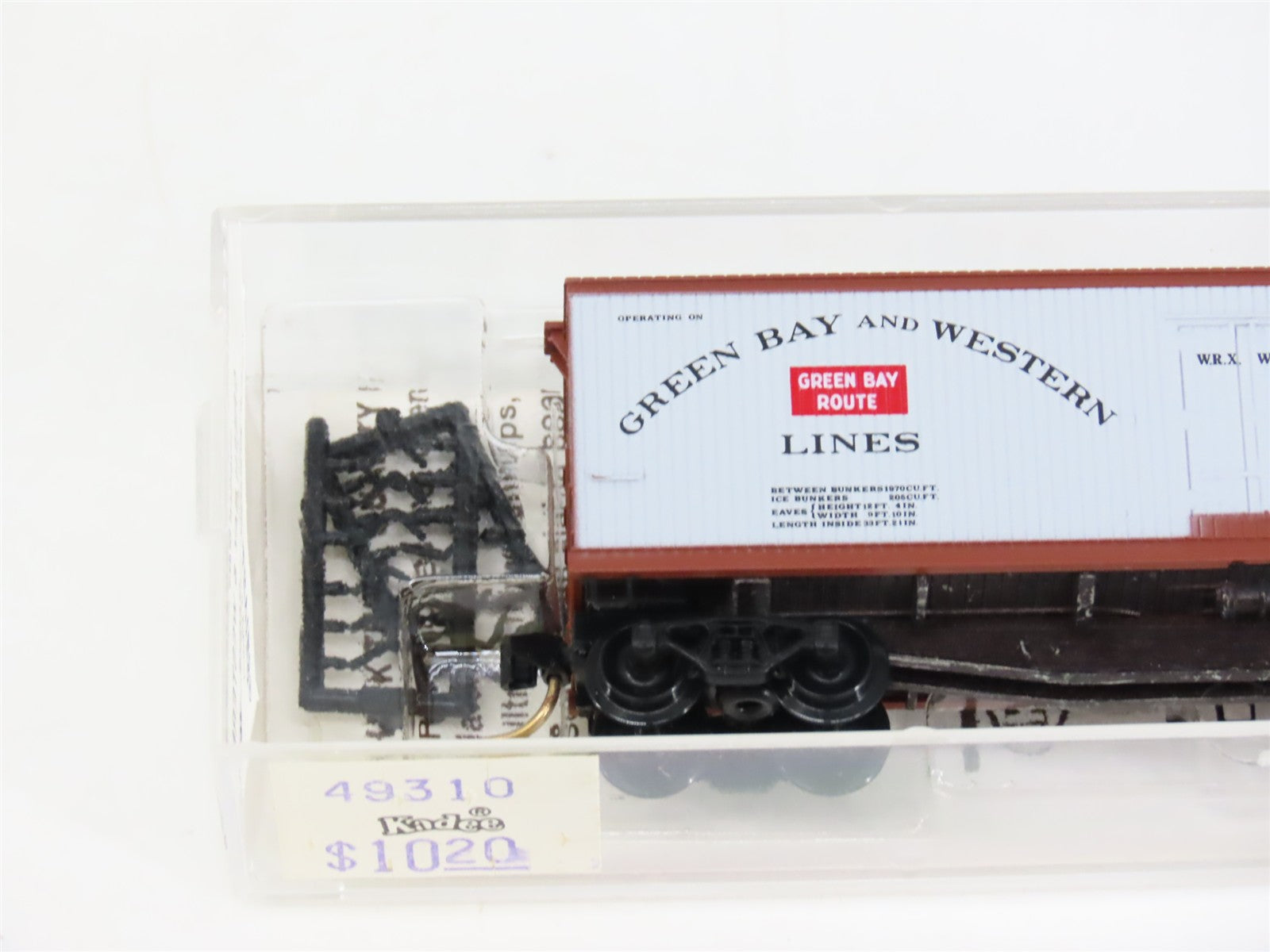 N Scale Micro-Trains MTL 49310 Green Bay & Western 40' Wood-Sheathed Reefer RTR