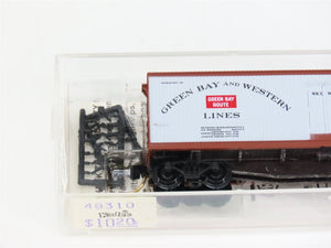 N Scale Micro-Trains MTL 49310 Green Bay & Western 40' Wood-Sheathed Reefer RTR