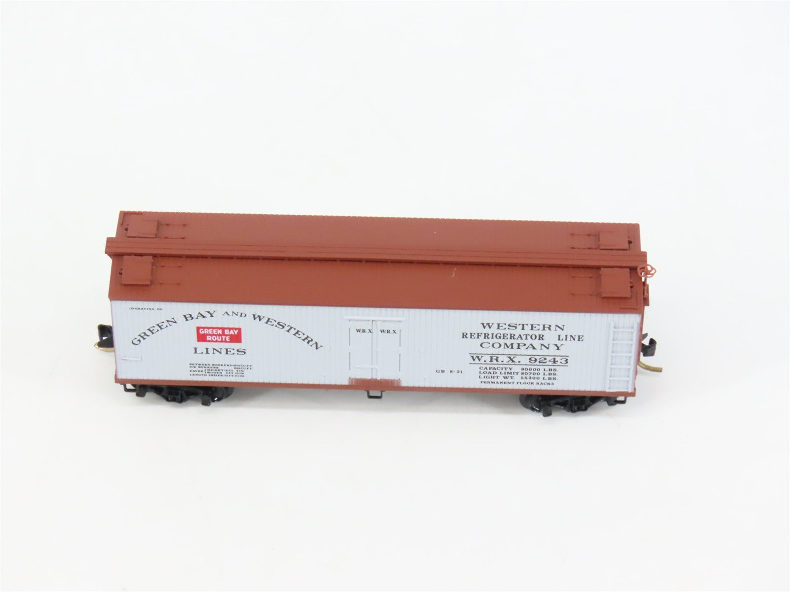 N Scale Micro-Trains MTL 49310 Green Bay & Western 40' Wood-Sheathed Reefer RTR