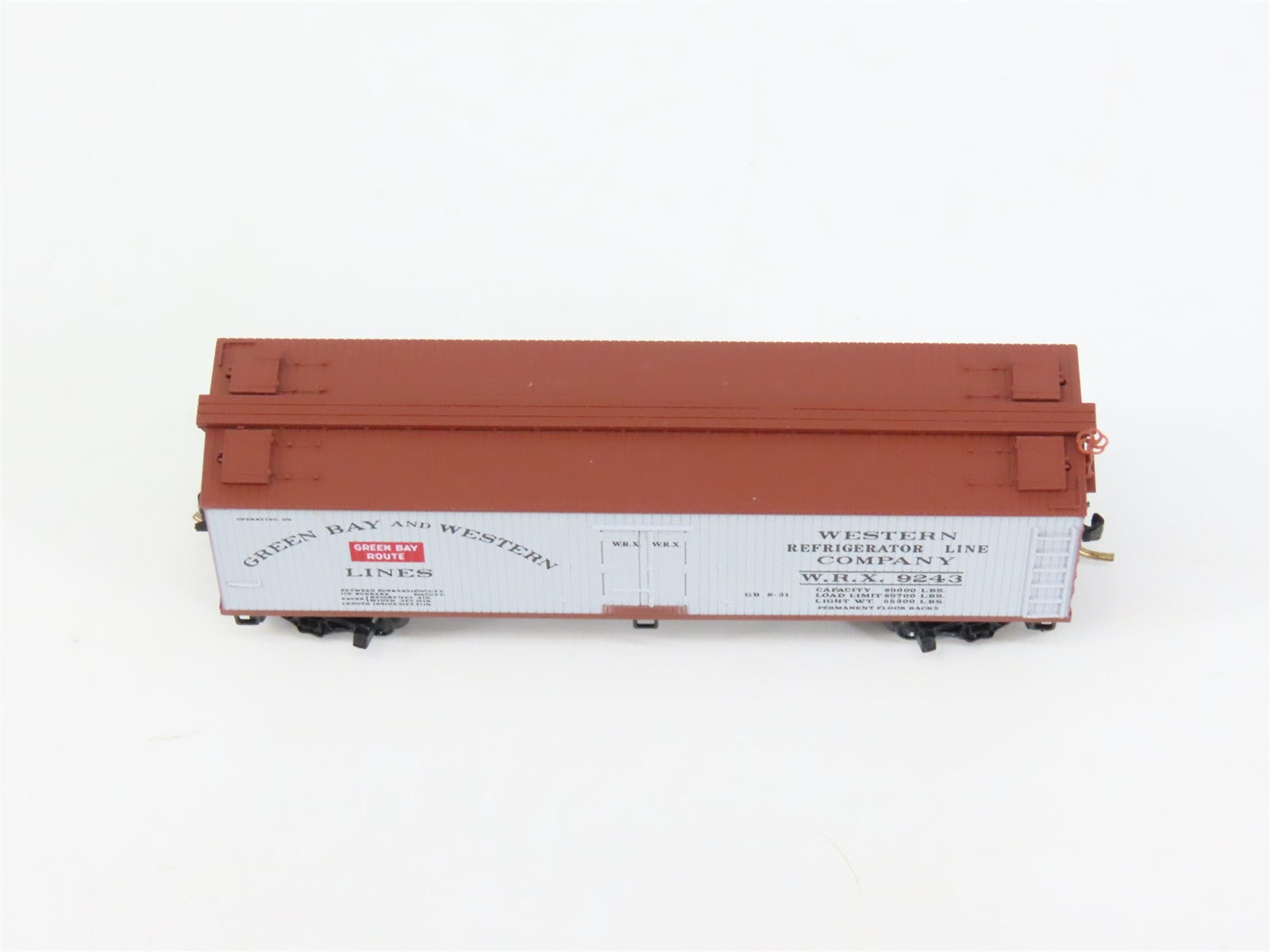 N Scale Micro-Trains MTL 49310 Green Bay & Western 40' Wood-Sheathed Reefer RTR
