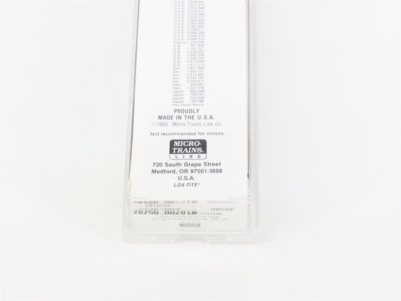 N Scale Micro-Trains MTL 49380 Union Refrigerator Transit Co. 40' Reefer RTR