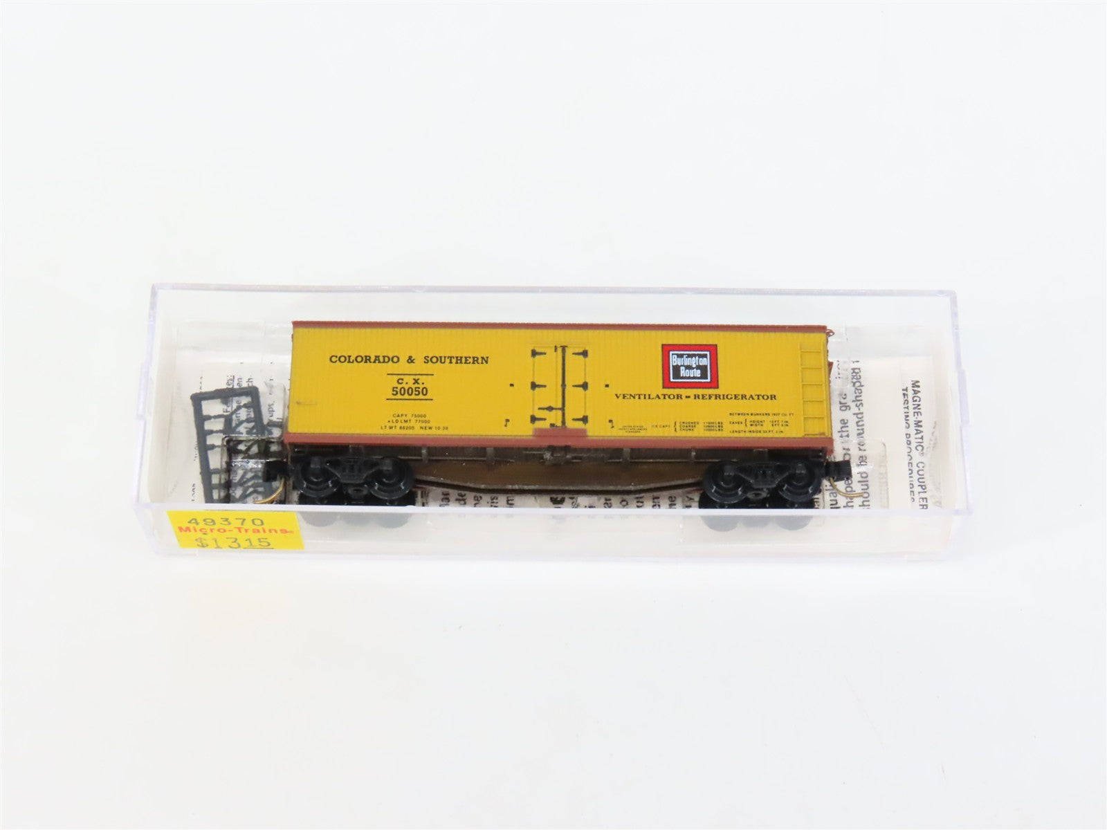 N Scale Micro-Trains MTL 49370 CX Colorado & Southern 40' Reefer 50050 RTR