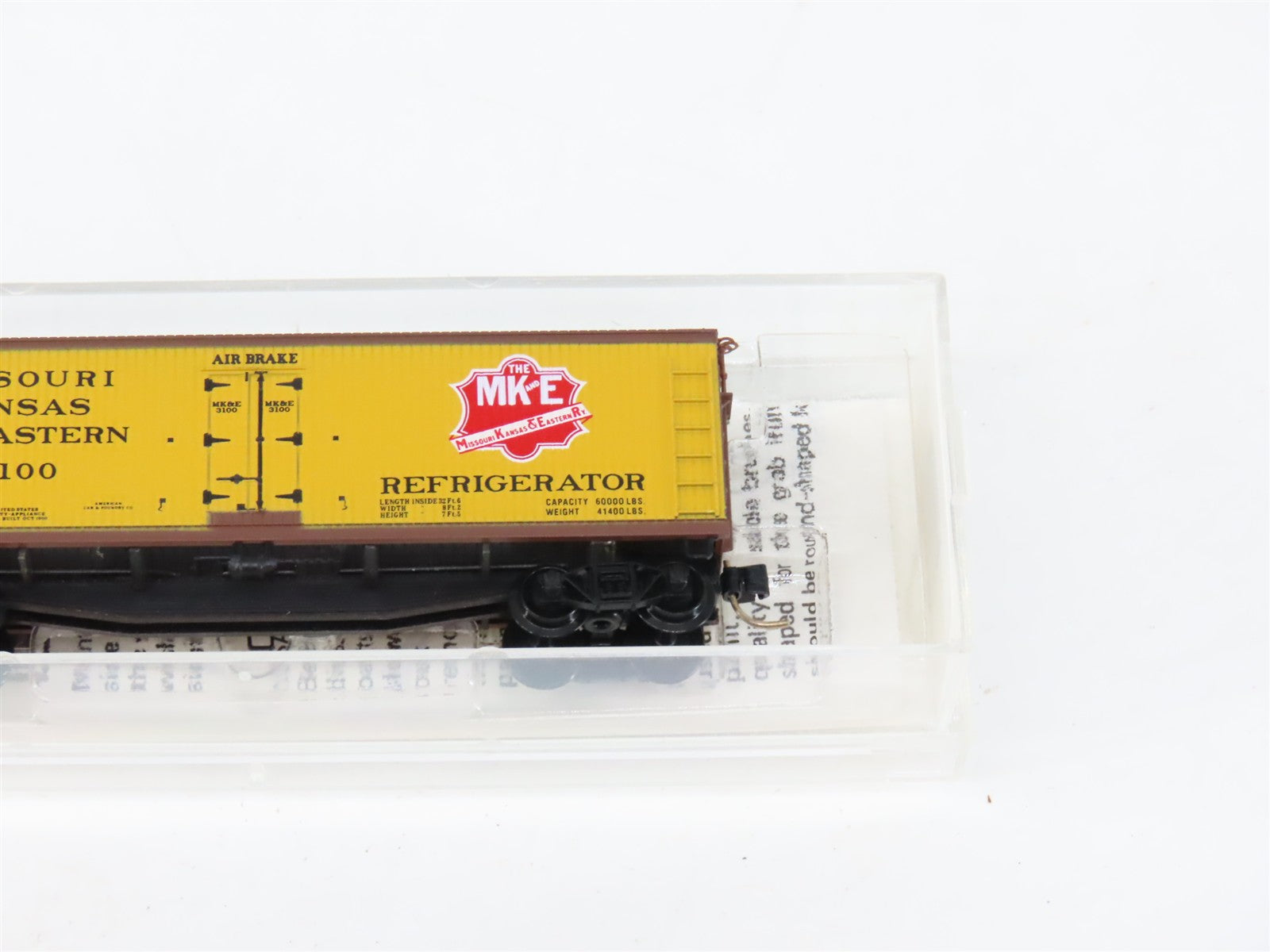N Scale Micro-Trains MTL 49360 Missouri, Kansas & Eastern 40' Wood Reefer RTR