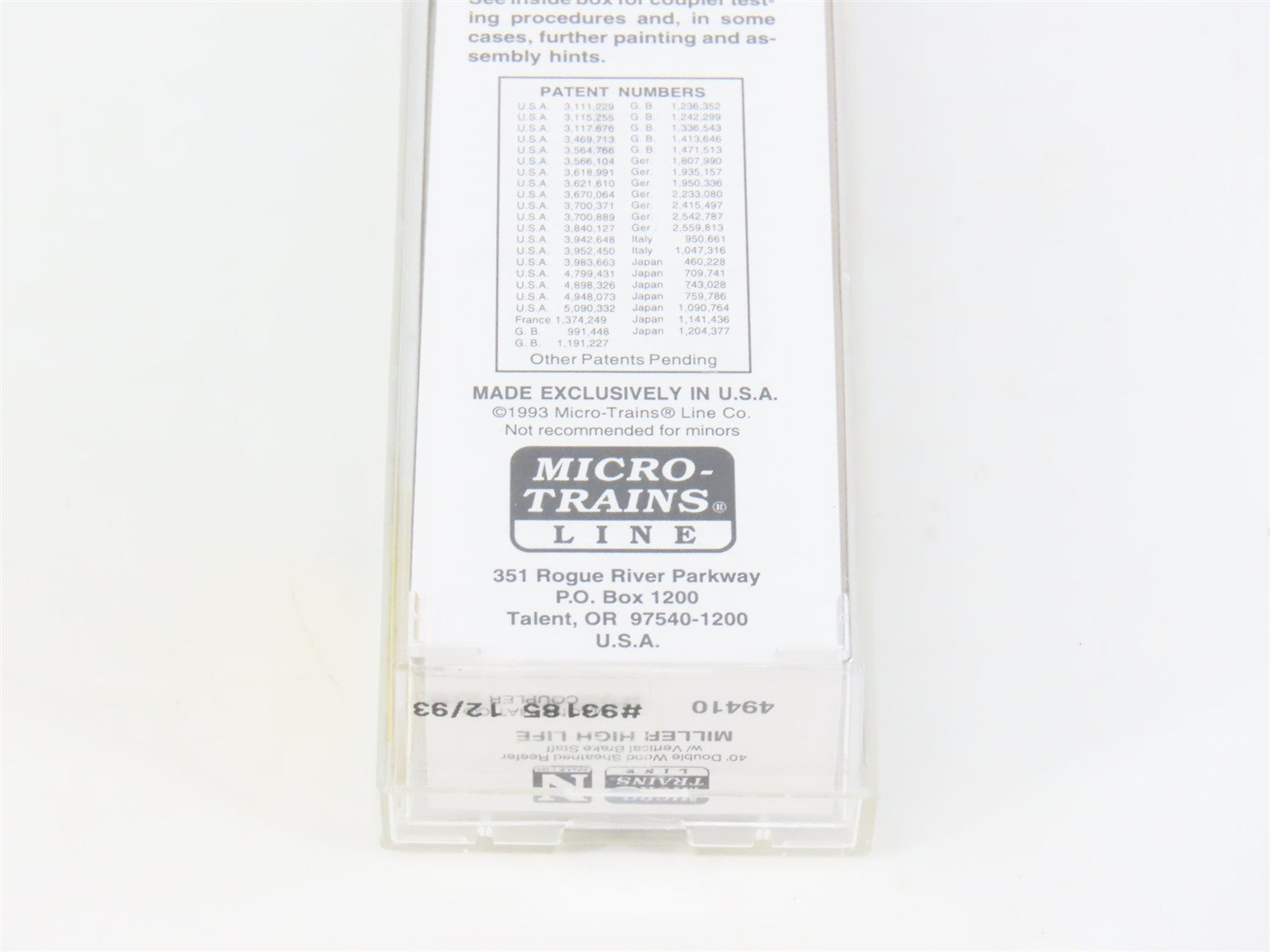 N Scale Micro-Trains MTL 49410 URTC Miller High Life 40' Reefer 93185 RTR