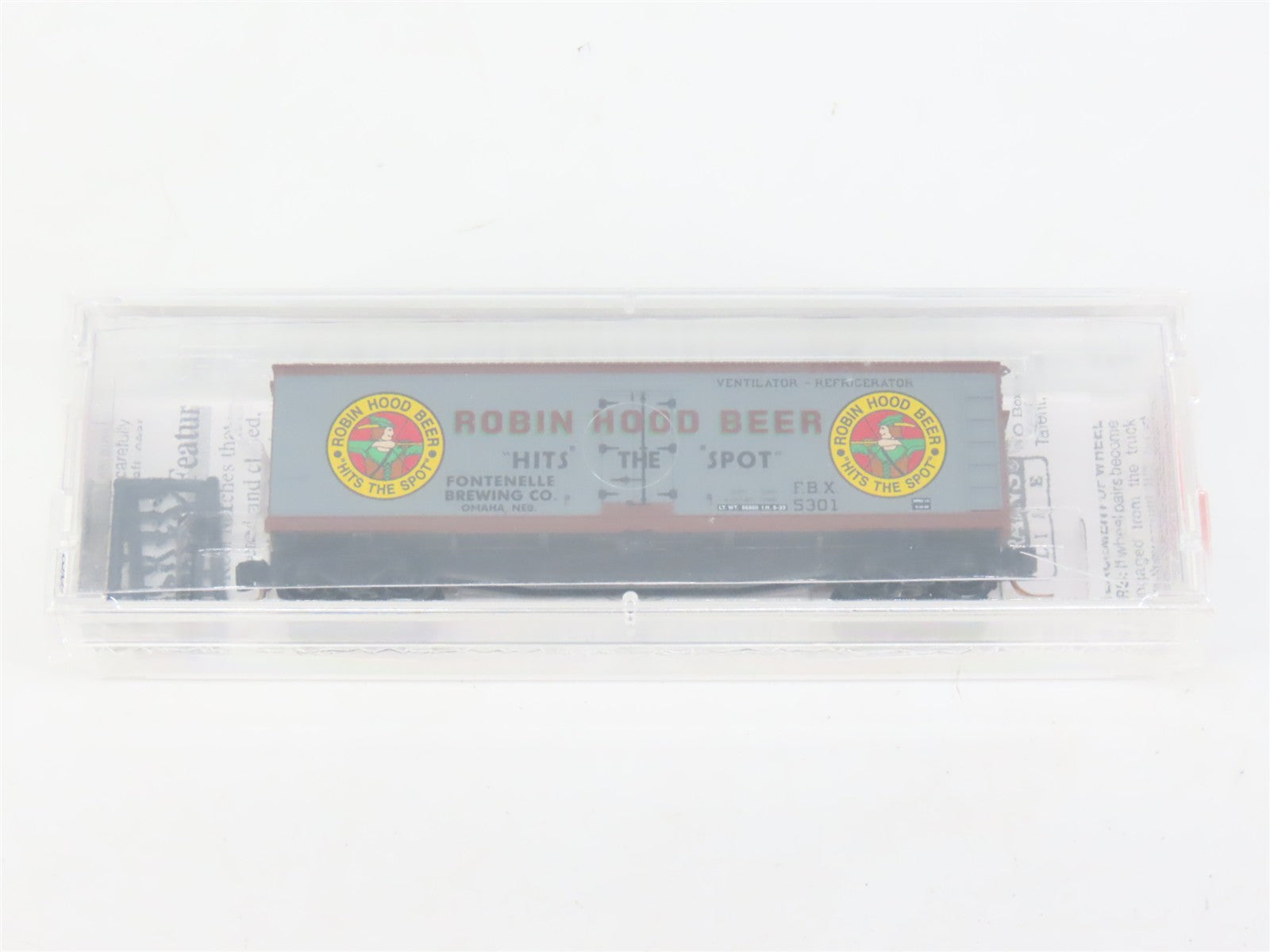 N Scale Micro-Trains MTL 49450 FBX Fontenelle Brewing Co. 40' Reefer 5301 RTR