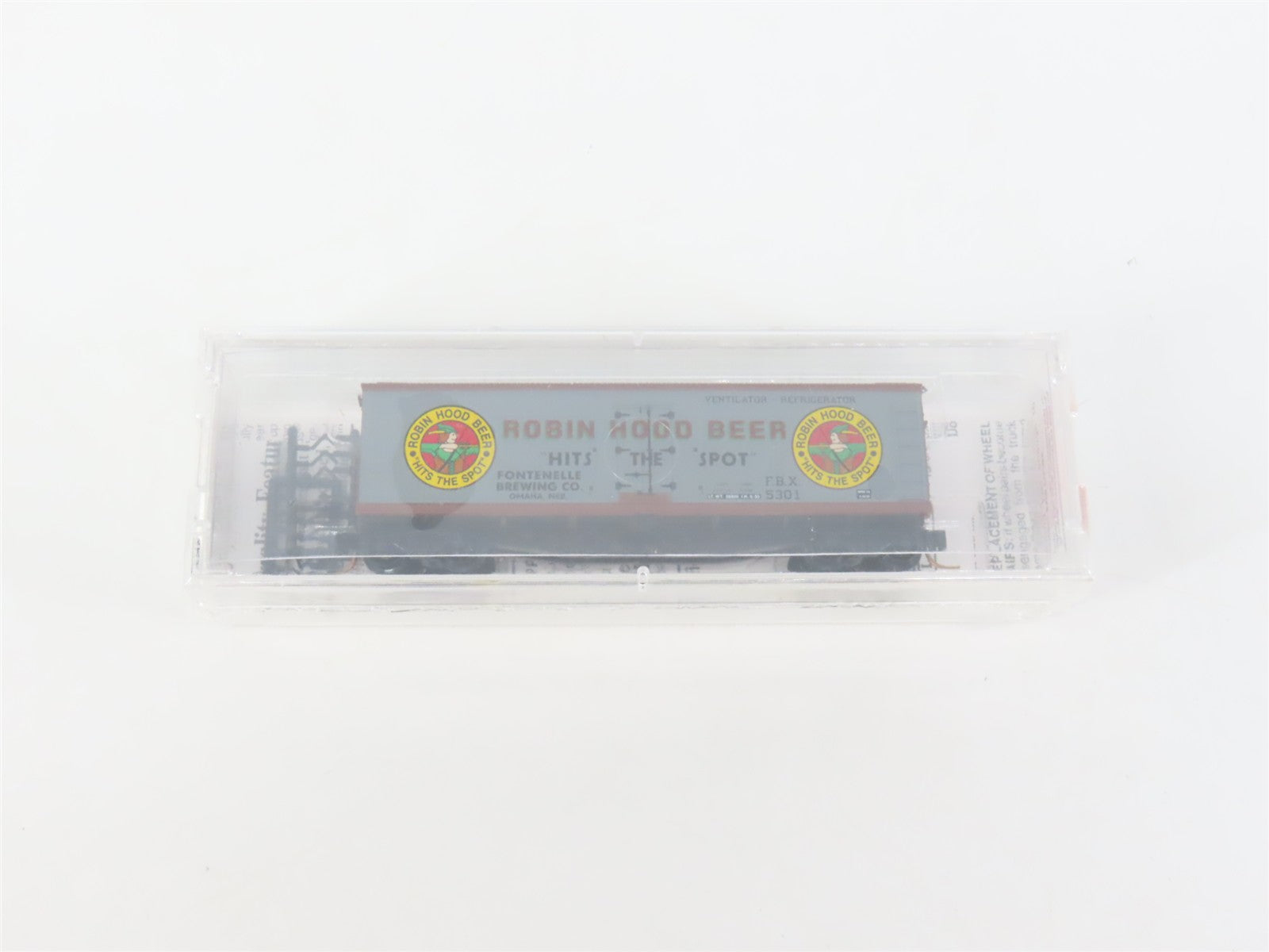 N Scale Micro-Trains MTL 49450 FBX Robin Hood Beer 40' Reefer 5301 RTR