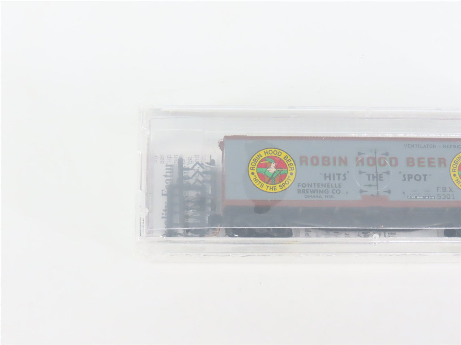 N Scale Micro-Trains MTL 49450 FBX Robin Hood Beer 40' Reefer 5301 RTR