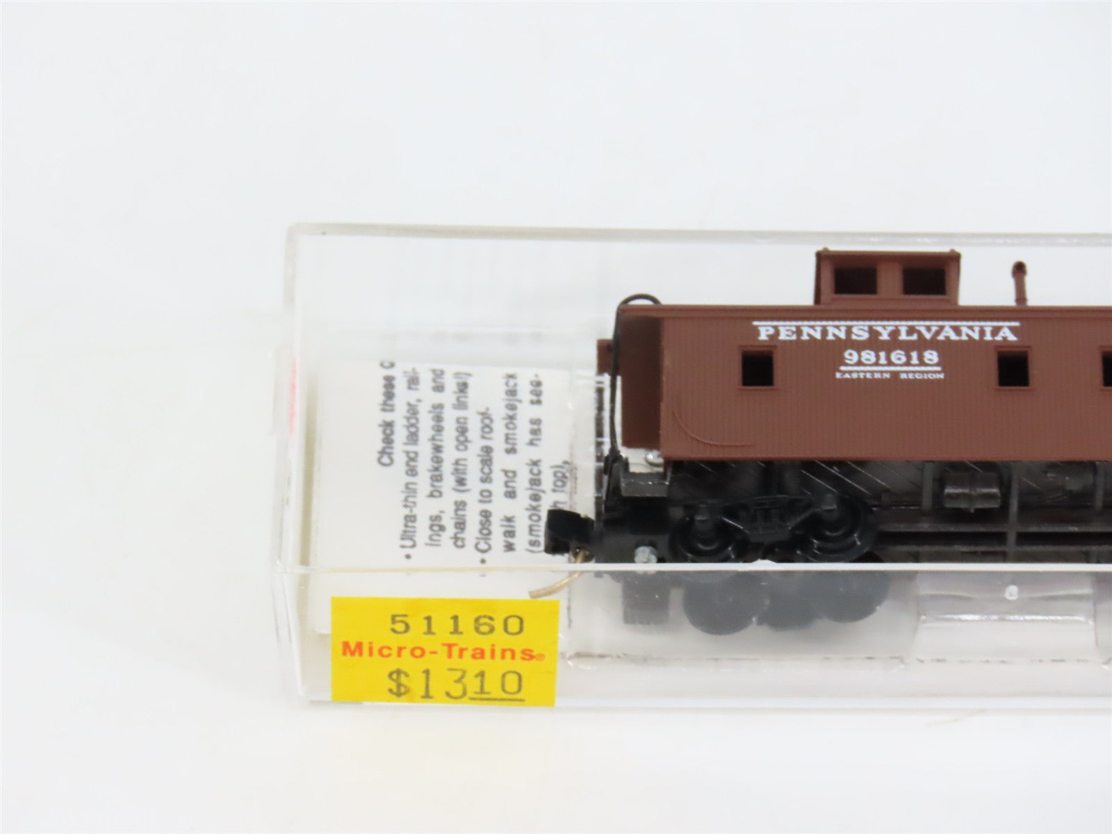 N Scale Micro-Trains MTL 51160 PRR Pennsylvania 34' Wood Sheathed Caboose RTR