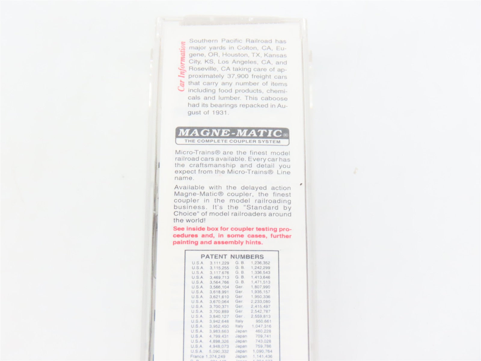 N Scale Micro-Trains MTL 51150 SP Southern Pacific 34' Wood-Sheathed Caboose RTR